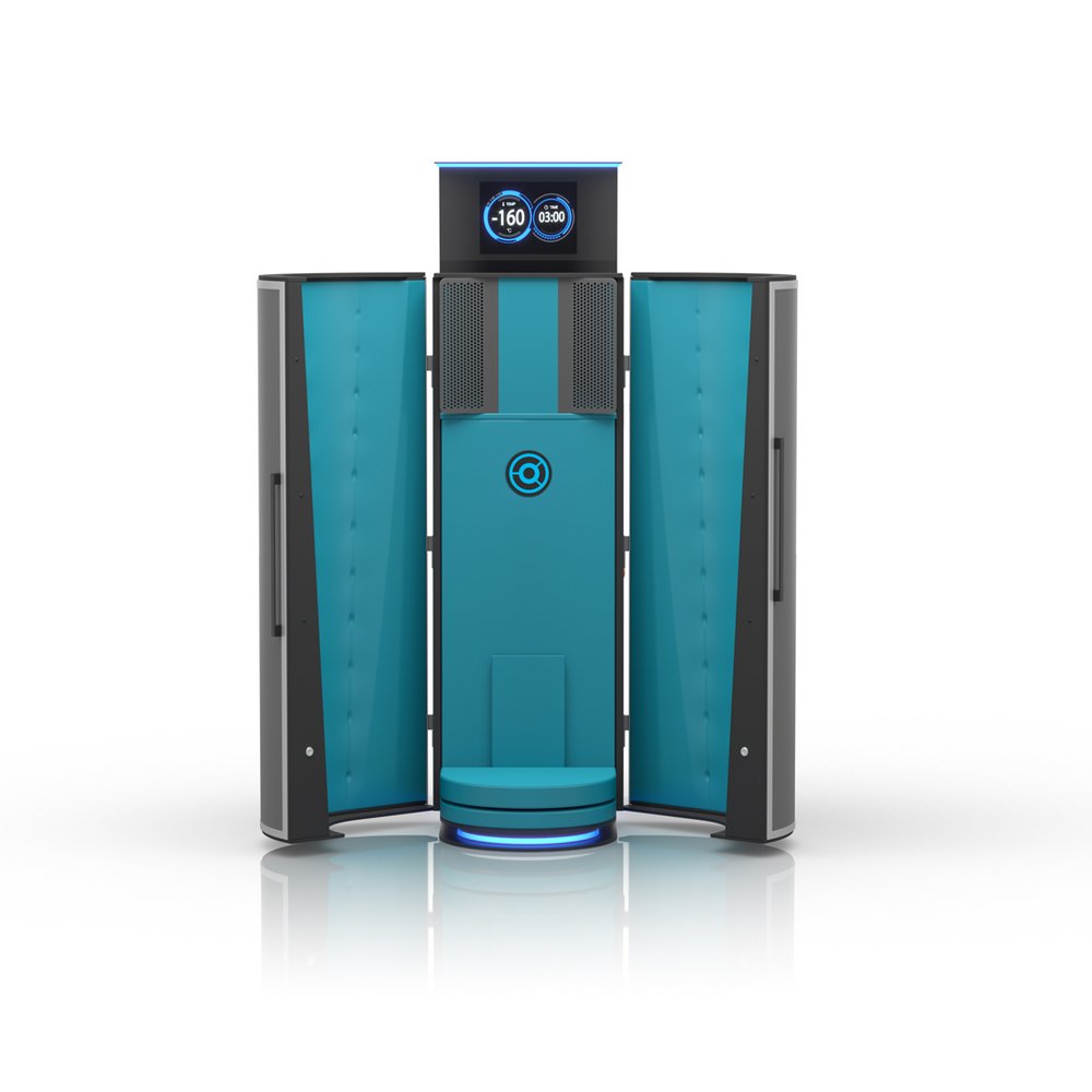 Nội thất màu đen xanh nhạt CRYO XC Plus Nội thất màu xanh nhạt của buồng áp lạnh CRYO XC™ Plus