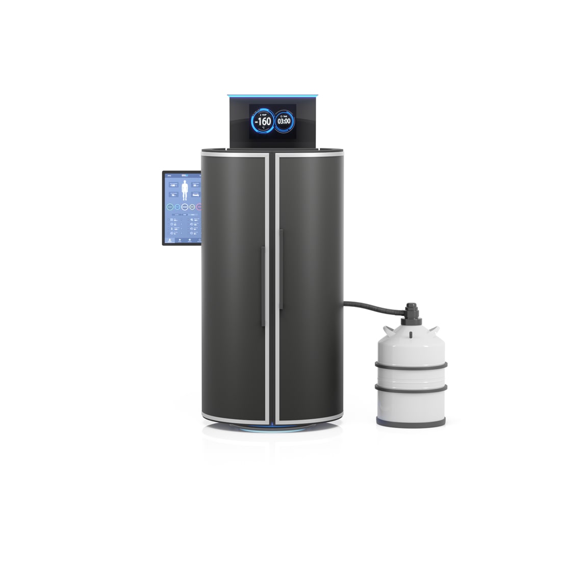 CRYO XC™ Màu đen không điều áp Máy áp lạnh Cryotherapy có bể chứa không áp suất