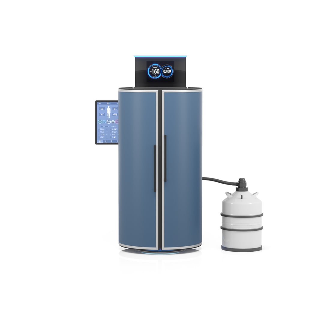 CRYO XC™ Màu xanh không điều áp Máy áp lạnh Cryotherapy có bể chứa không áp suất