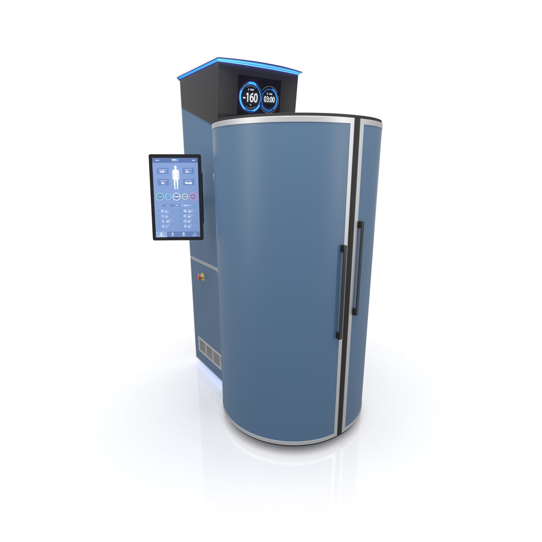 Định hướng trái màu xanh CRYO XC™ Buồng áp lạnh CRYONiQ hướng trái