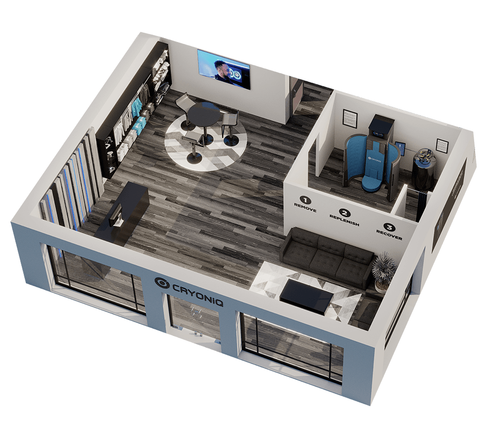 Trung tâm Cryotherapy CRYONiQ nhìn từ trên xuống