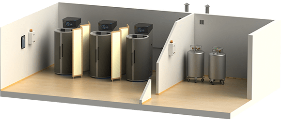 Ba cryosaunas và hai bể điều áp